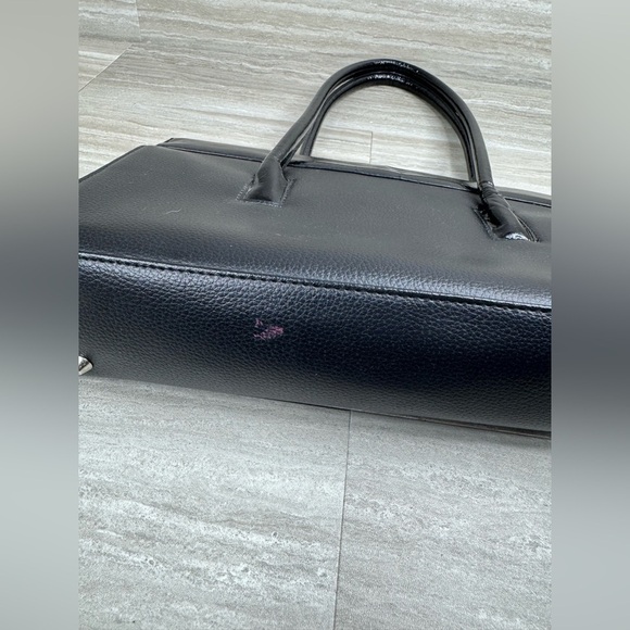 Cleo & Patel Paris Chic Multi Compartment Black Leather Shoulder Bag - Picture 8 of 13